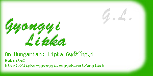 gyongyi lipka business card